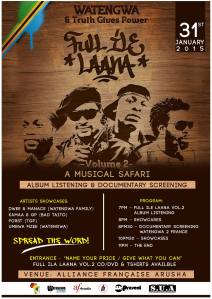 Poster album release event Arusha